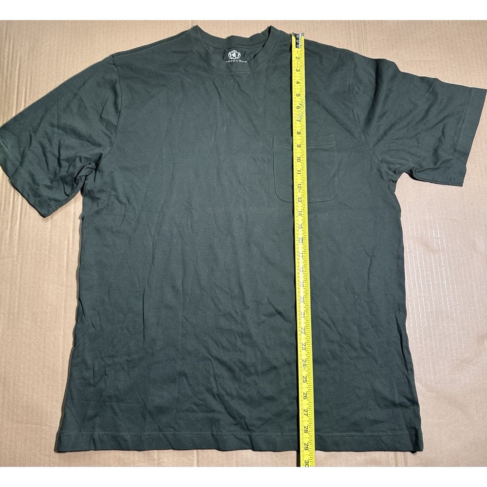 Covington Men's Green Solid Crew Neck Pocket Short Sleeve T-Shirt XL Cotton